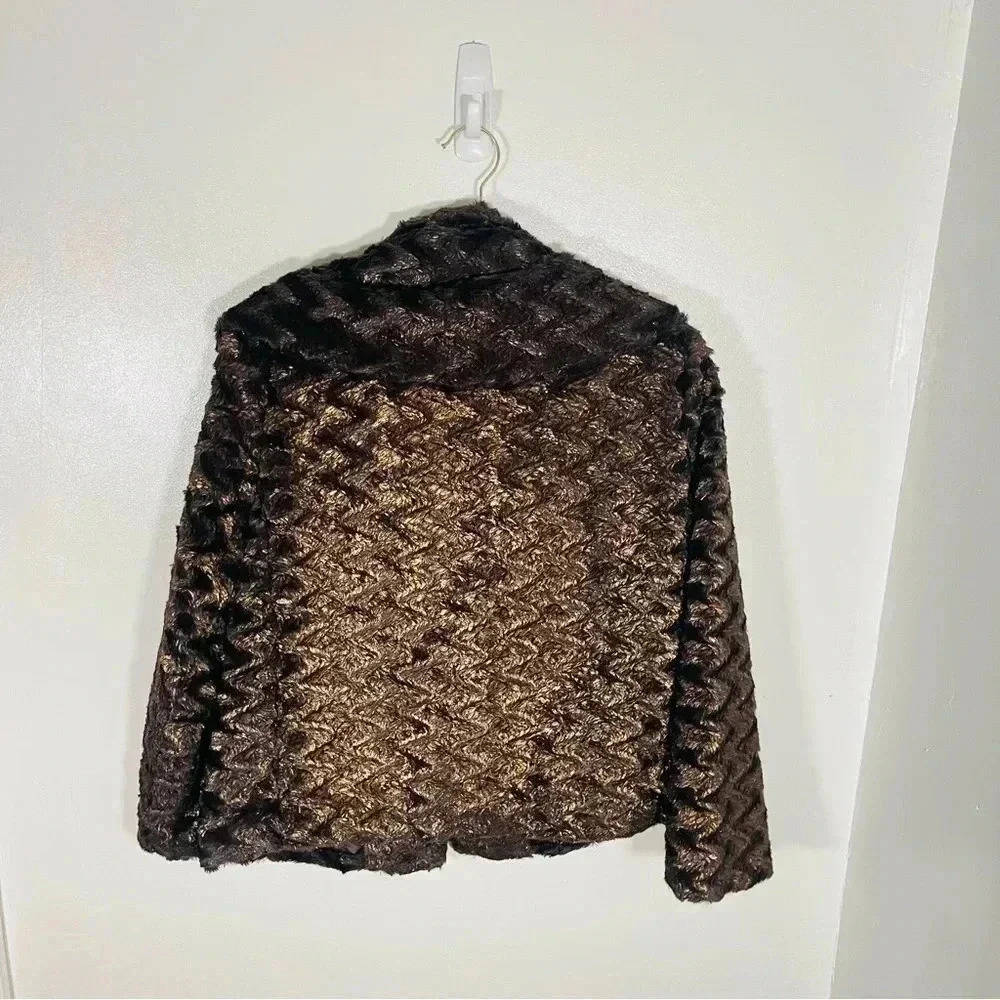 Alice + Olivia Zigzag Pattern Teddy Jacket - image 3